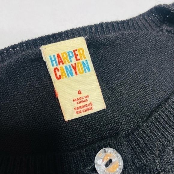 Harper Canyon Black Lightweight Cardigan Sweater - Picture 4 of 5